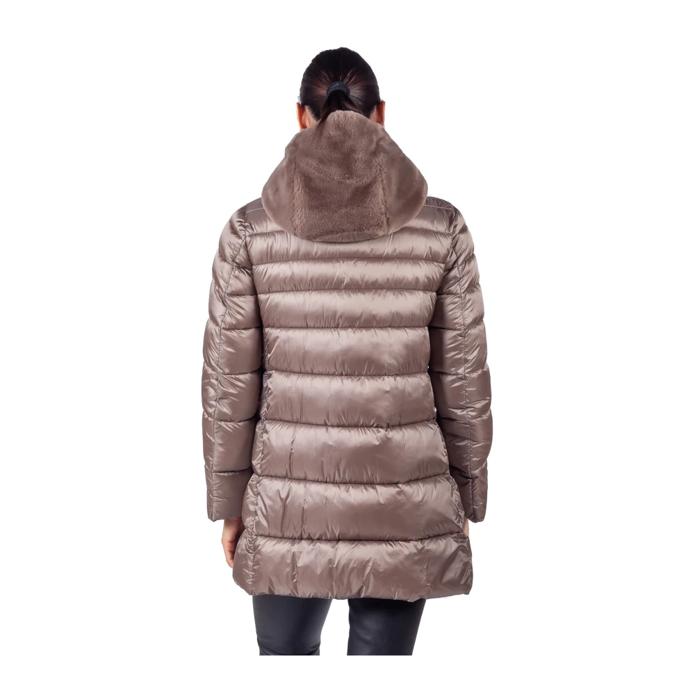 Emme DI Marella Beige Toscana Gewatteerde Jas Beige Dames