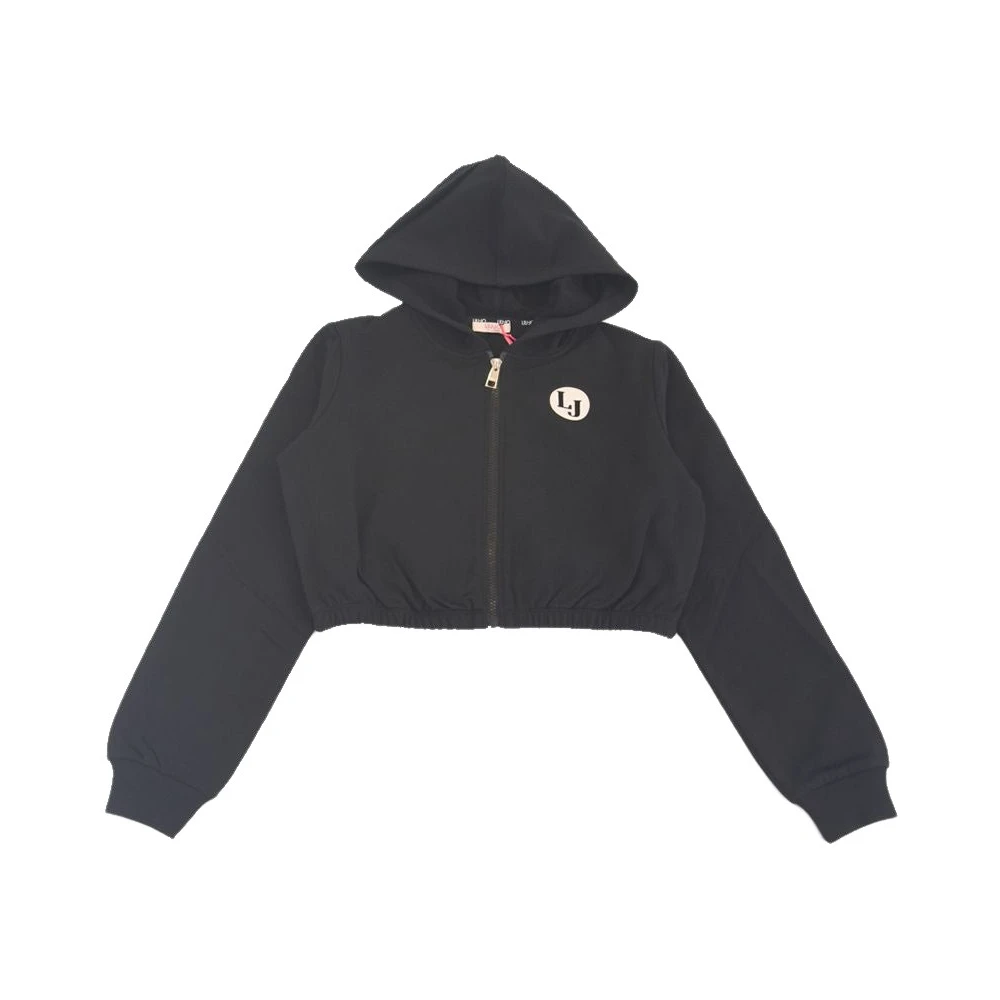 Liu Jo Guld Logo Full Zip Hoodie Black, Flicka