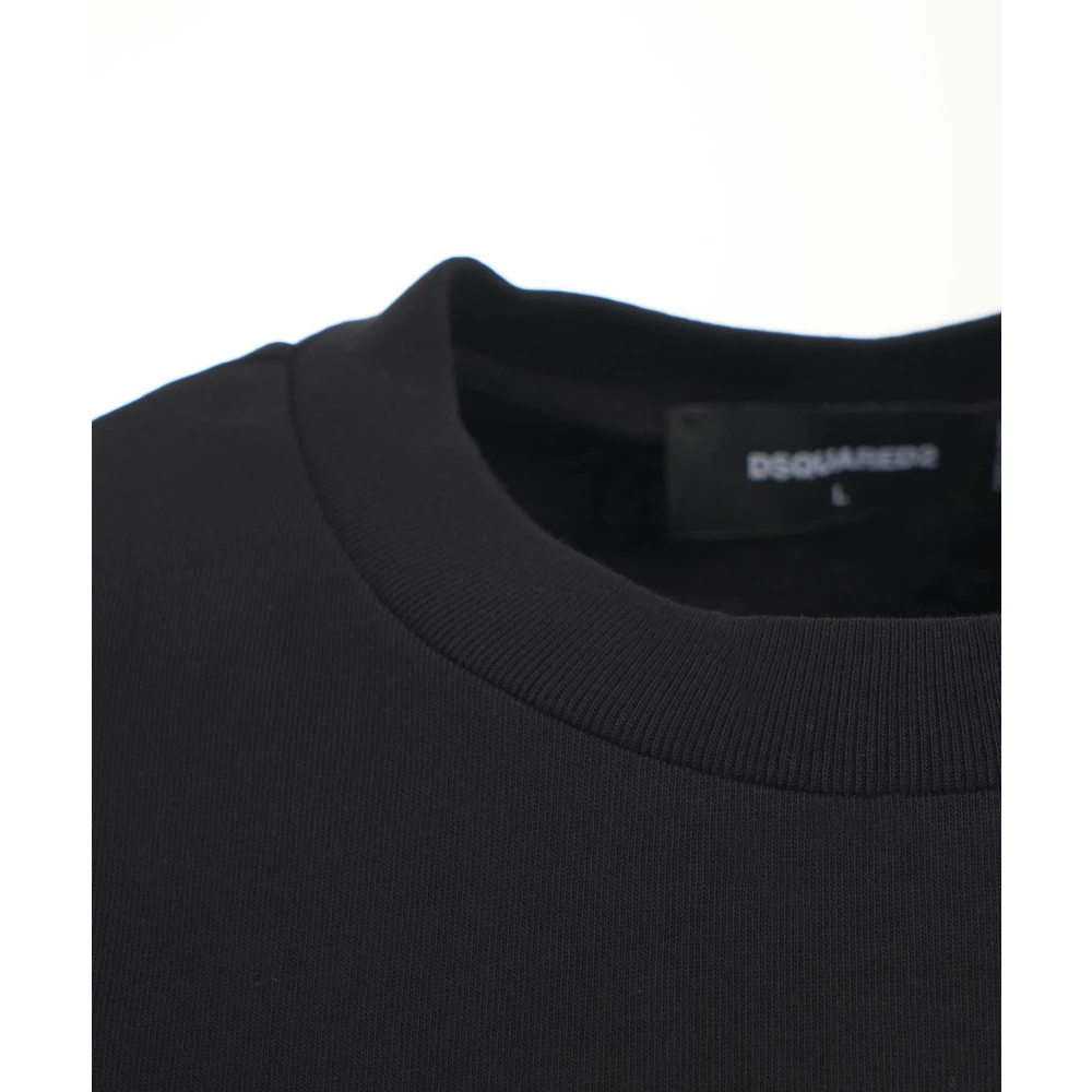 Dsquared2 Zwart Logo T-shirt Casual Stijl Black Heren
