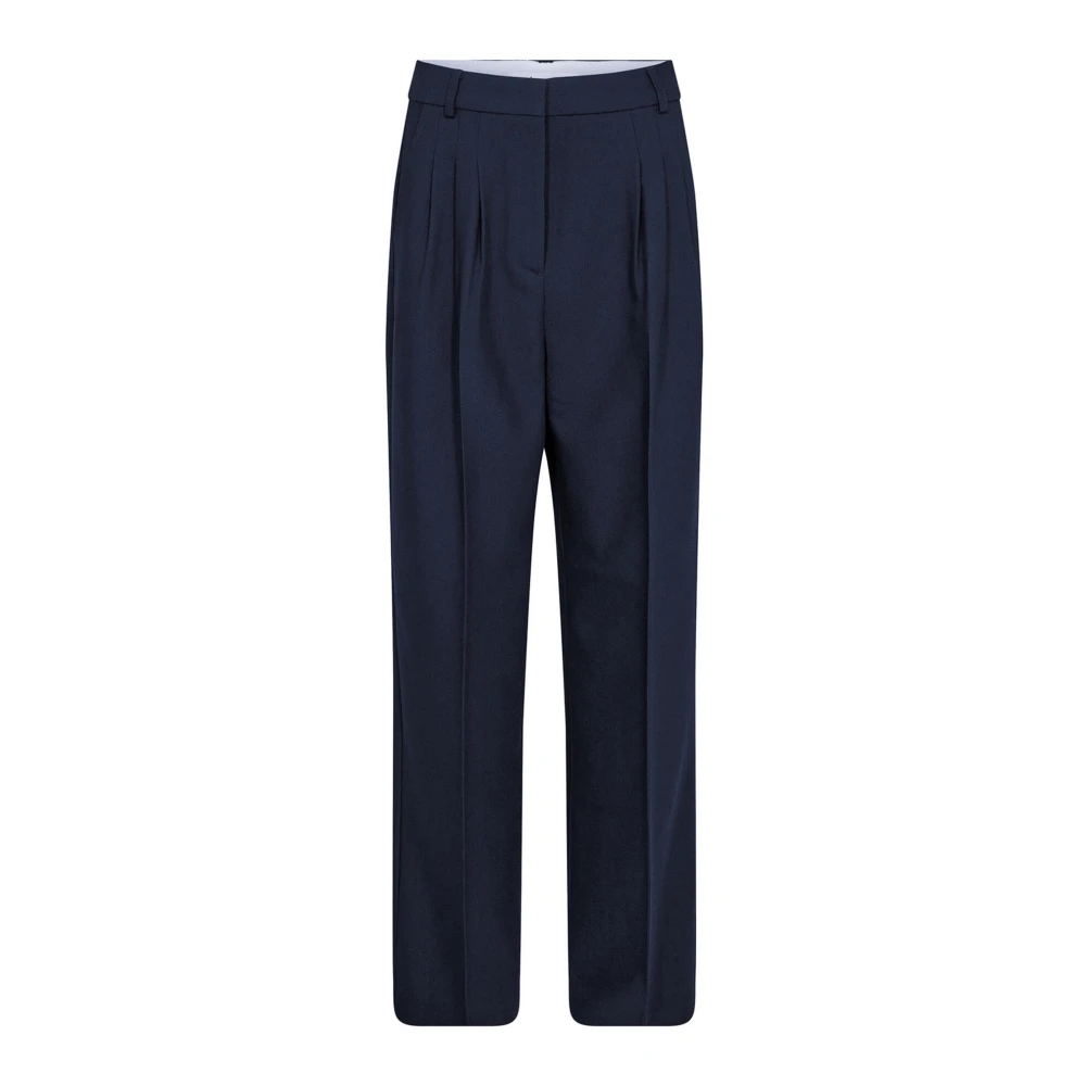 Co'couture Blue Straight Trousers, Female, Xl, Straight Trousers