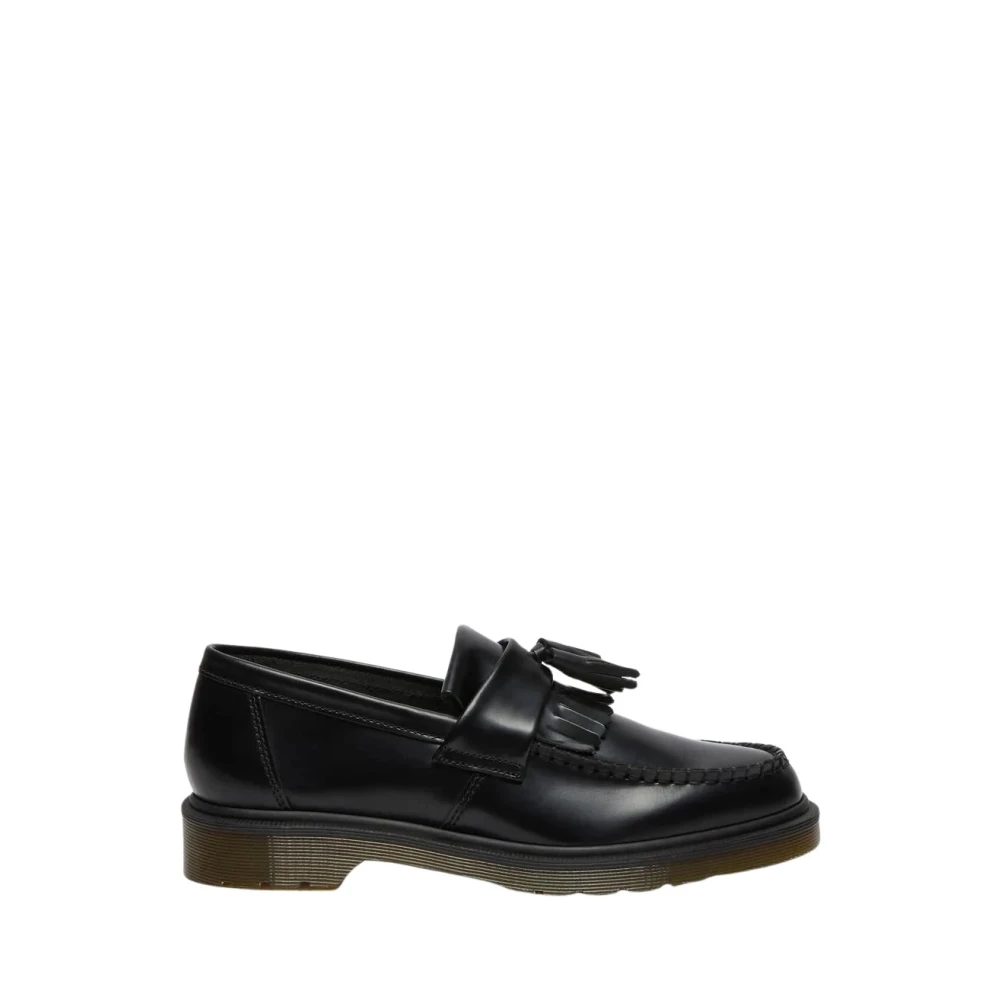 Dr Martens Unisex Nero Dr. Martens - Adrian - Mocassini Neri Lisci Lucidi In Pelle Con Nappe - Immagine 5
