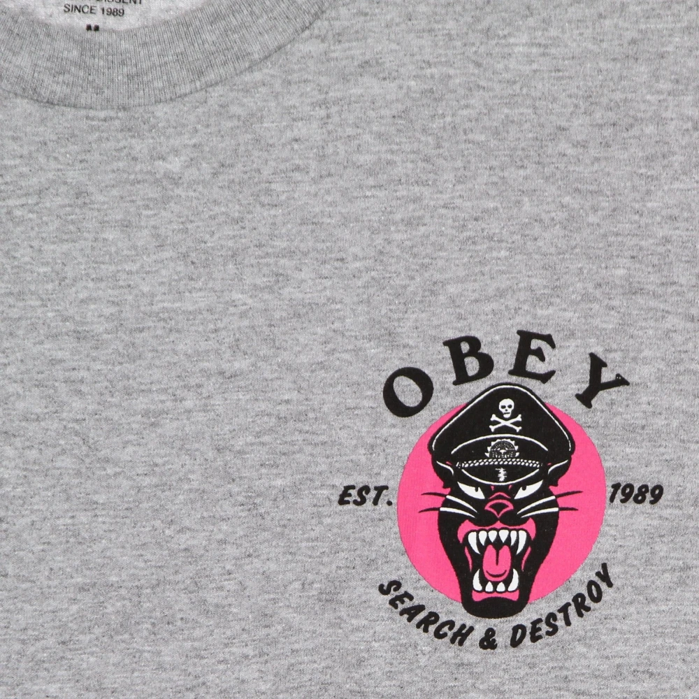 Obey Klassieke Panther Tee Heather Gray Heren Gray Heren