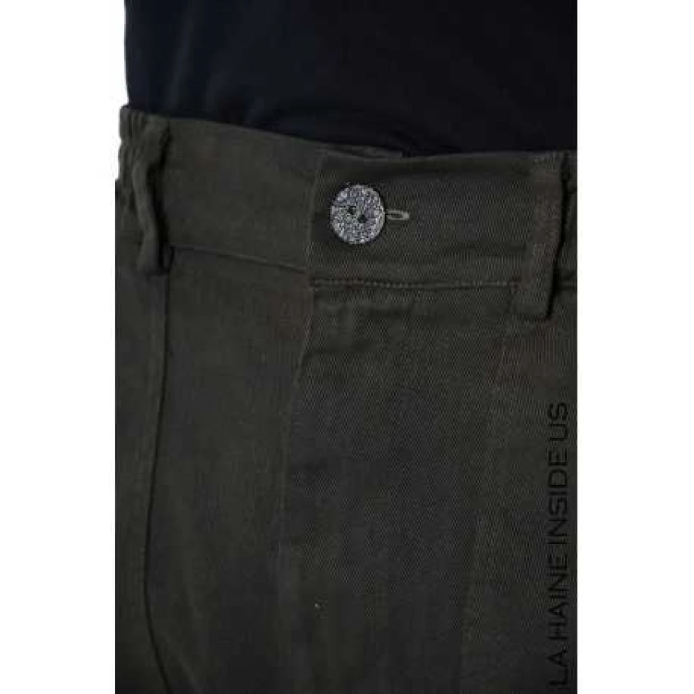La Haine Inside Us Khaki Stretch Katoenen Cargo Broek Lm192 Green Heren