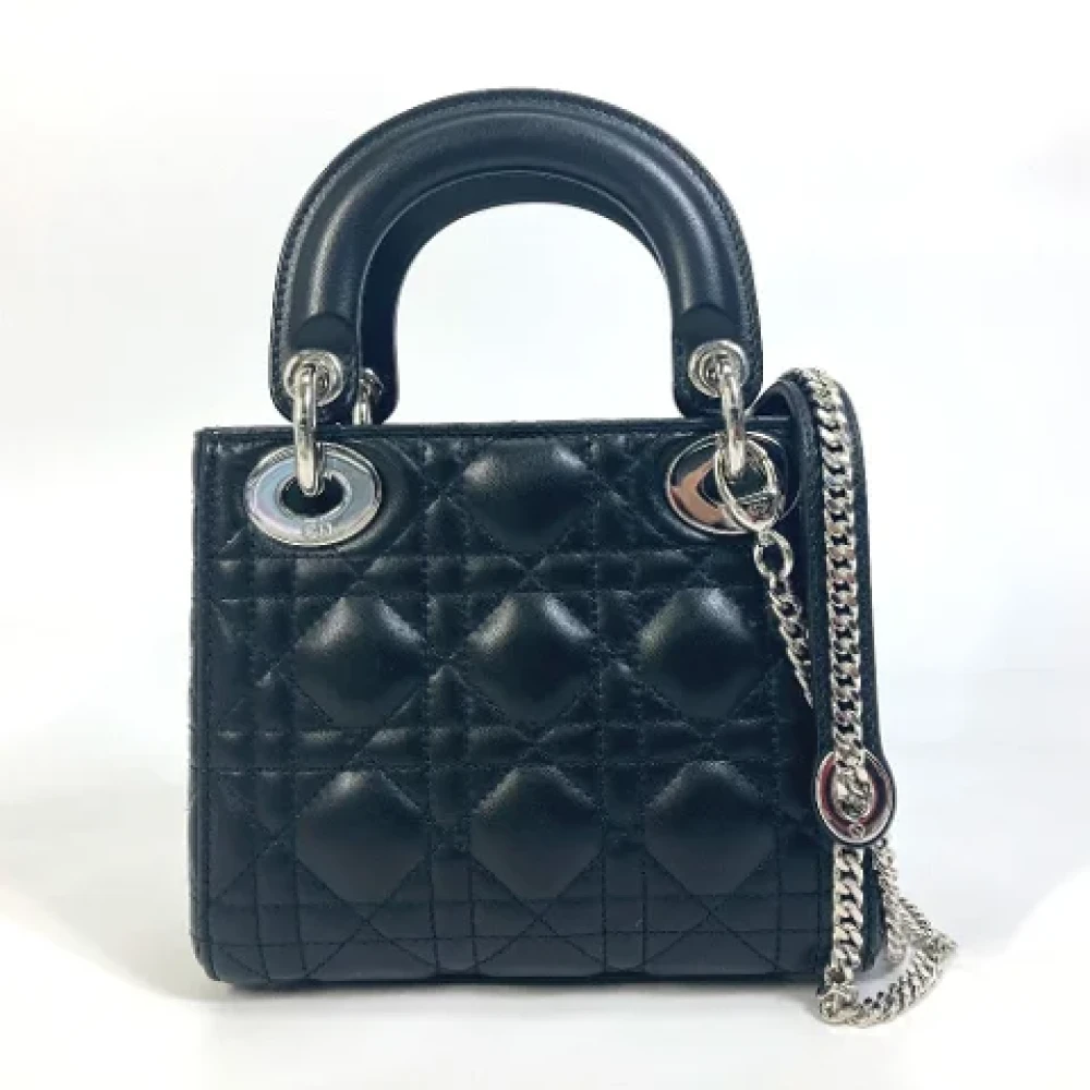 Dior Vintage Pre-owned Leather dior-bags Black Dames