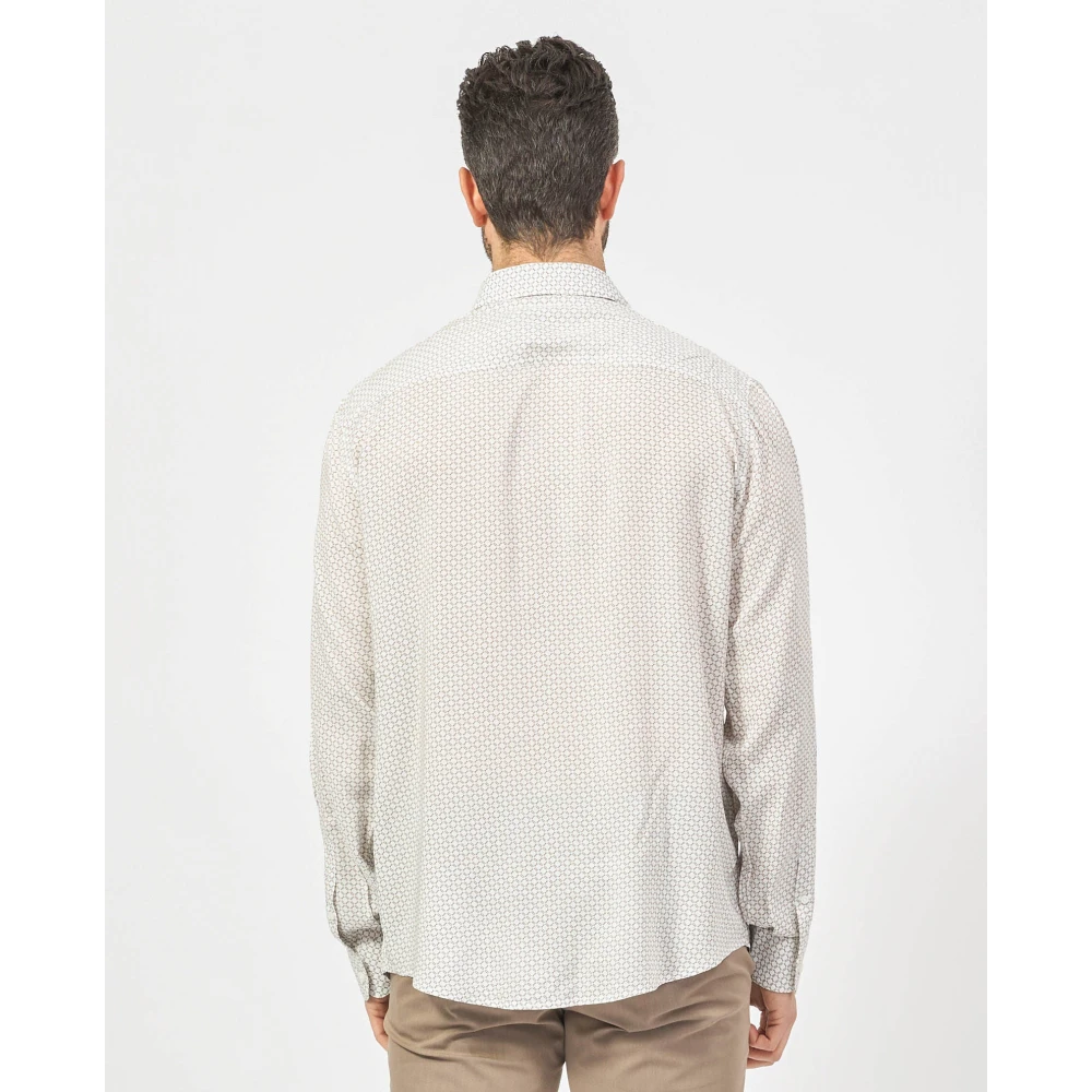 Armani Exchange Witte All-Over Katoenen Overhemd White Heren