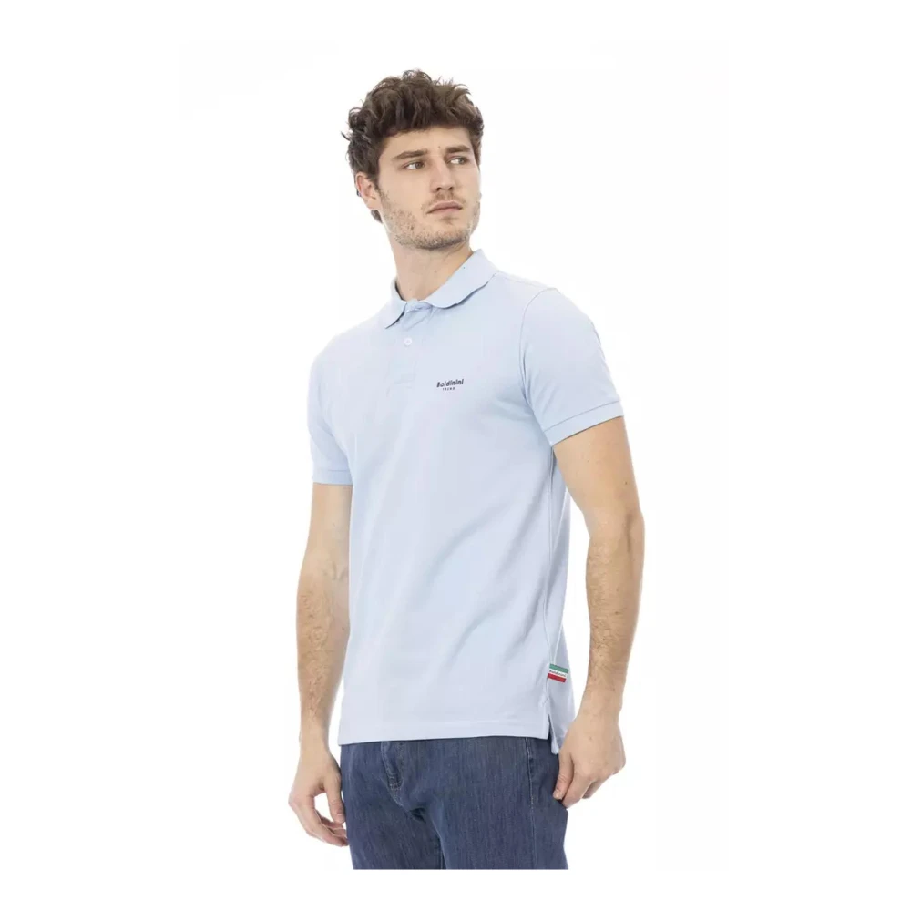 Baldinini Geborduurde polo shirt Blue Heren