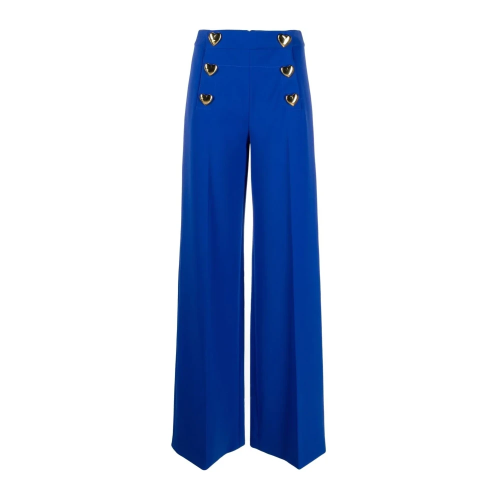Moschino Women's Blue Wide Trousers, Xs, Wide Trousers