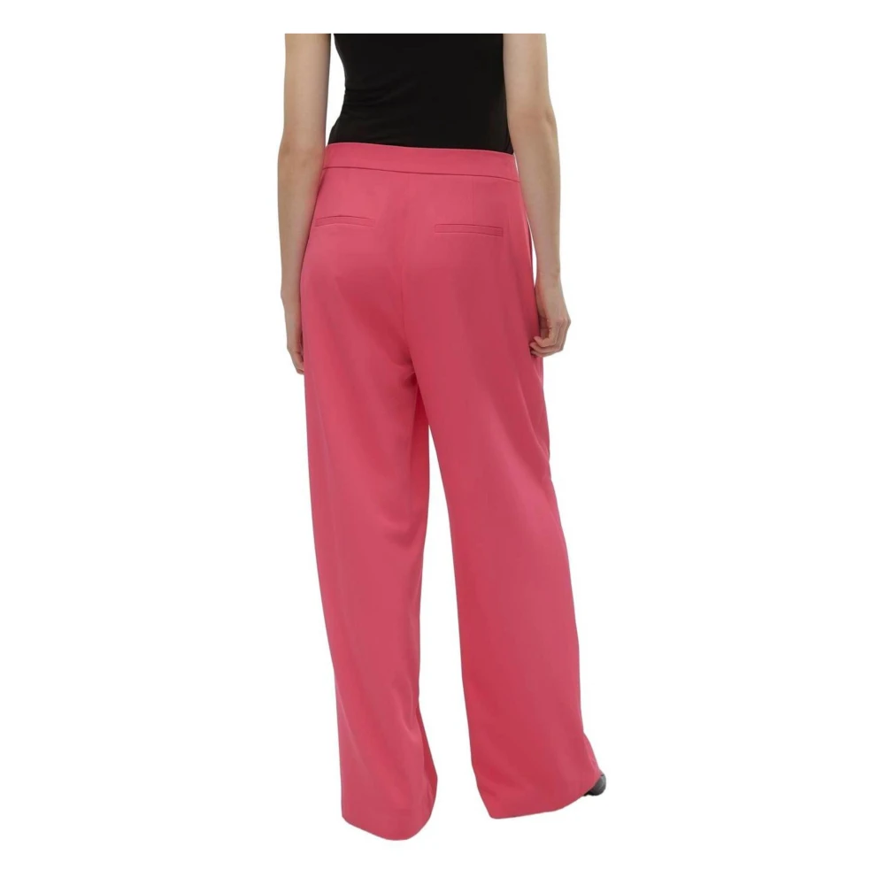 Vero Moda Wijde Pijp Palazzo Broek Pink Dames