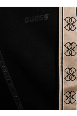 Svart Zip-Up Bomullströja