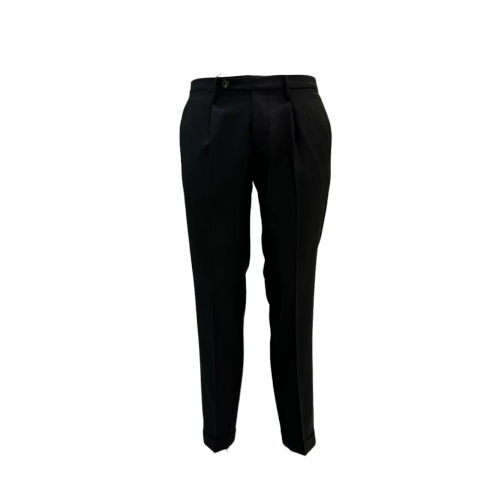Michael Coal Stijlvolle Wollen Broek Black Heren