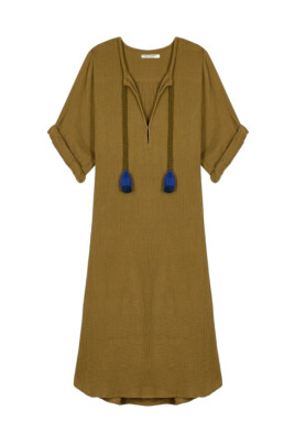 dark-amber-cotton-robe-3-4-sleeves
