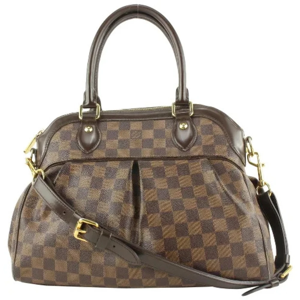 Louis Vuitton Vintage Använd Handväska, Tillverkad i Frankrike, Längd: 16 Brown, Dam