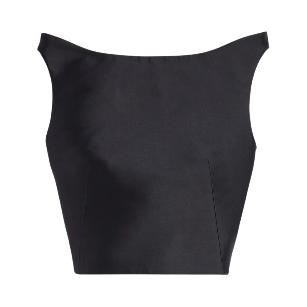 Jil Sander , Sleeveless Tops, Female, Black, S, Top Black