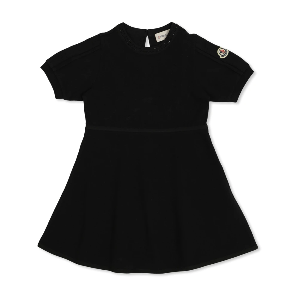 Moncler Black Dresses, Unisex, 10 Y, Dress With Shimmering Sequins