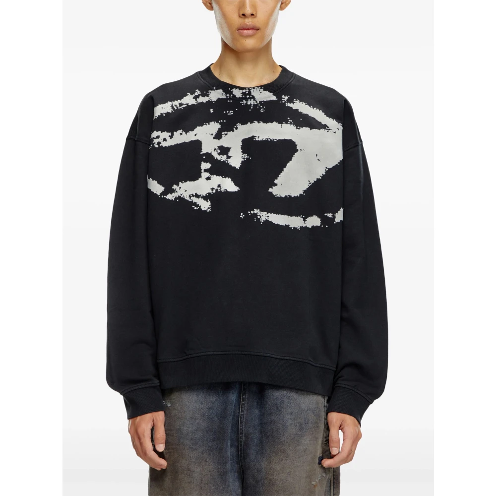 Diesel Ovale Hals Sweaters Verloop Stijl Black Heren