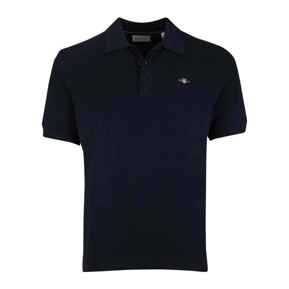Gant Shield Piqué Poloshirt Navy Blau Dunkelblau Größe S - Bild 3