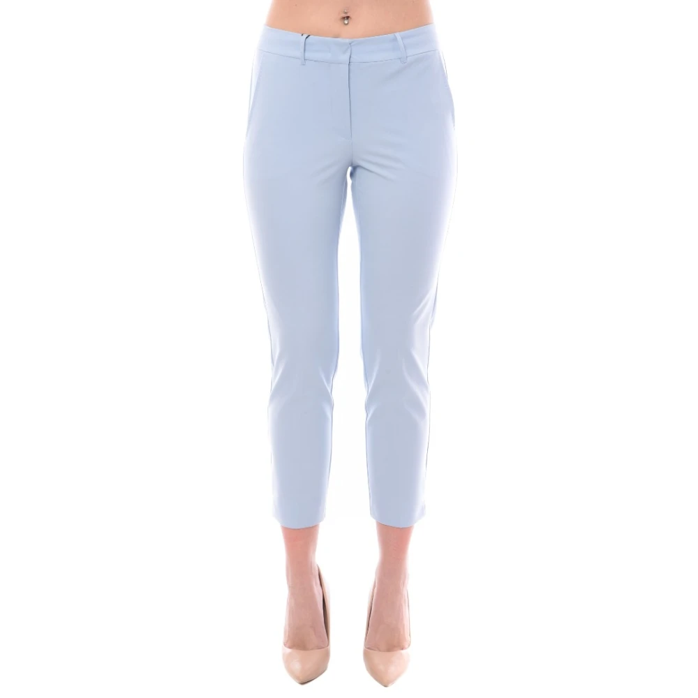 Marella Cropped Trousers Blue Dames