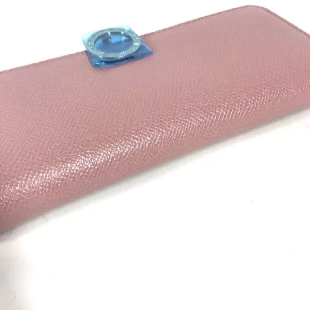 Bvlgari Vintage Pre-owned Leather wallets Pink Dames