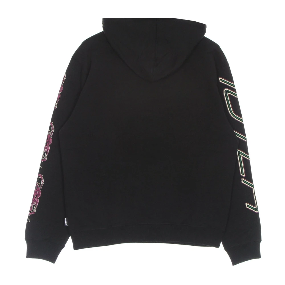 Iuter Zwarte Skeleton Hoodie Sweatshirt met Lange Mouwen Black Heren
