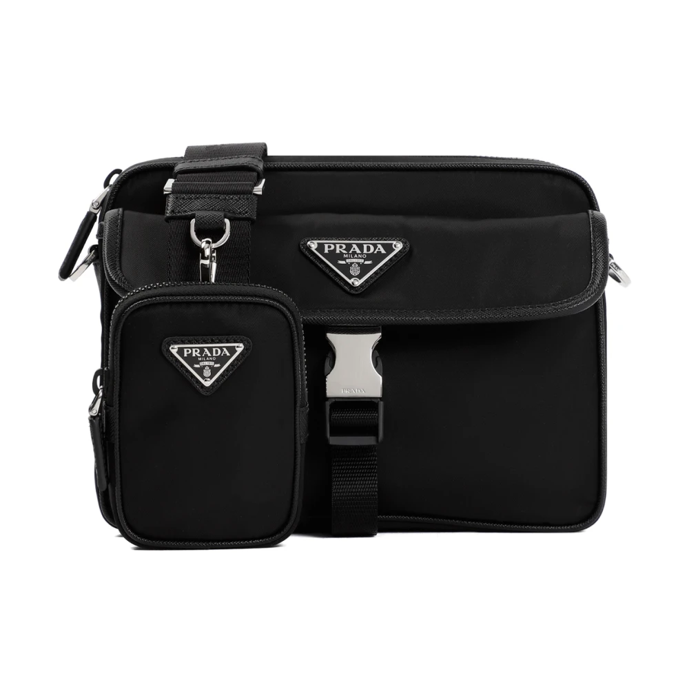 Prada , Cross Body Bags, Unisex, Black, One Size, Bandoliera Bag