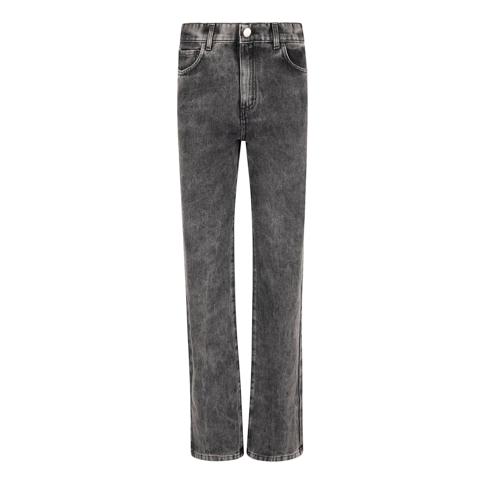 Federica Tosi Zwarte Straight-Leg Jeans Gray Dames