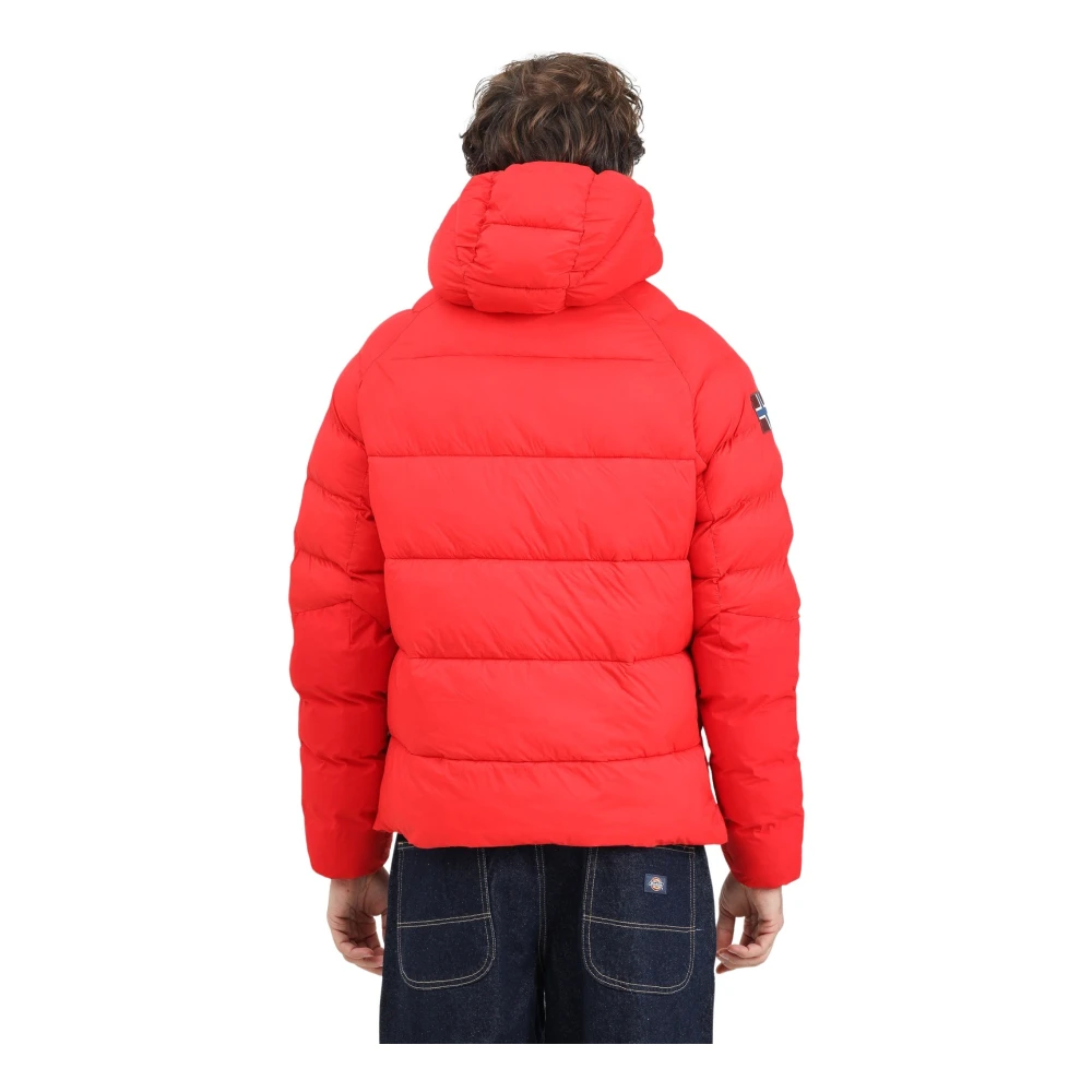 Napapijri Rode Gewatteerde Jas Mannen Winter Red Heren