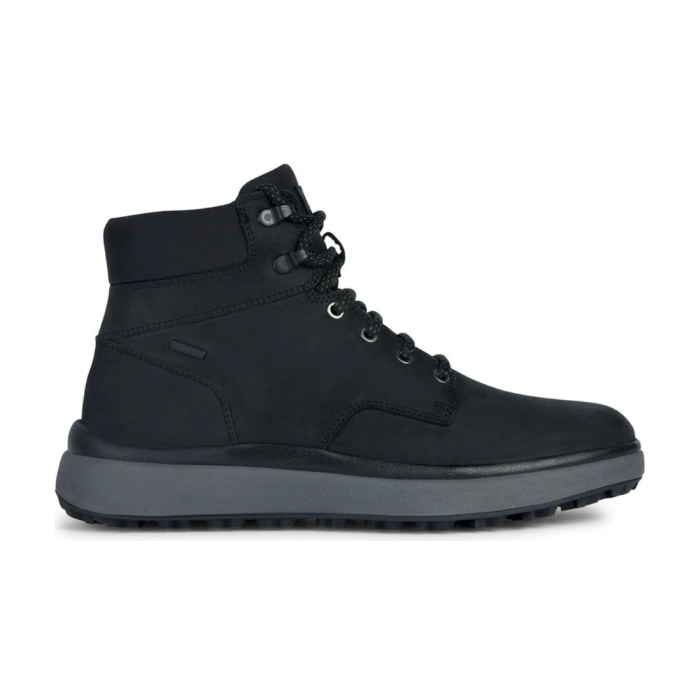 Geox Men's Black Lace-Up Boots, 8 Uk, Ankle Boots