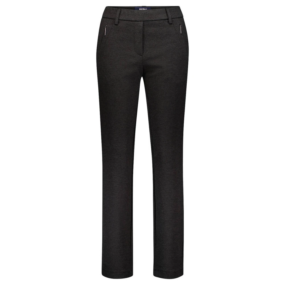 Gardeur Slim Pull-On Tricot Broek Gray Dames