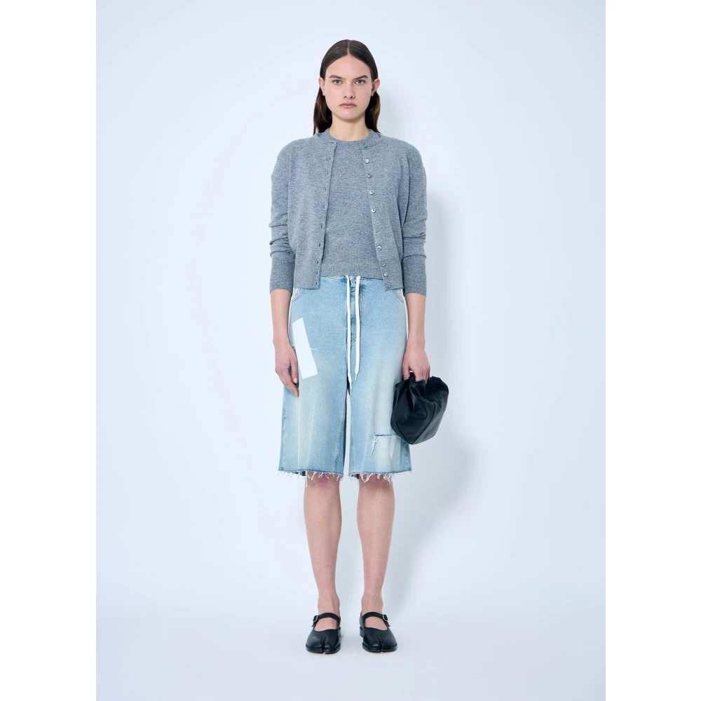 Maison Margiela Gebreide wollen trui met ronde hals Gray Dames