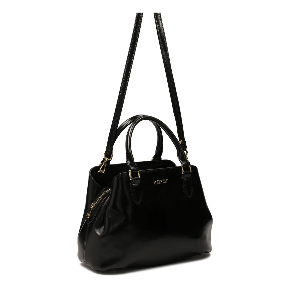 Kazar Zwarte casual handtas voor hand en schouder Black Dames