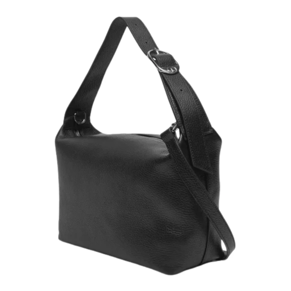 Twinset Zwarte Schoudertas met Ritssluiting Black Dames