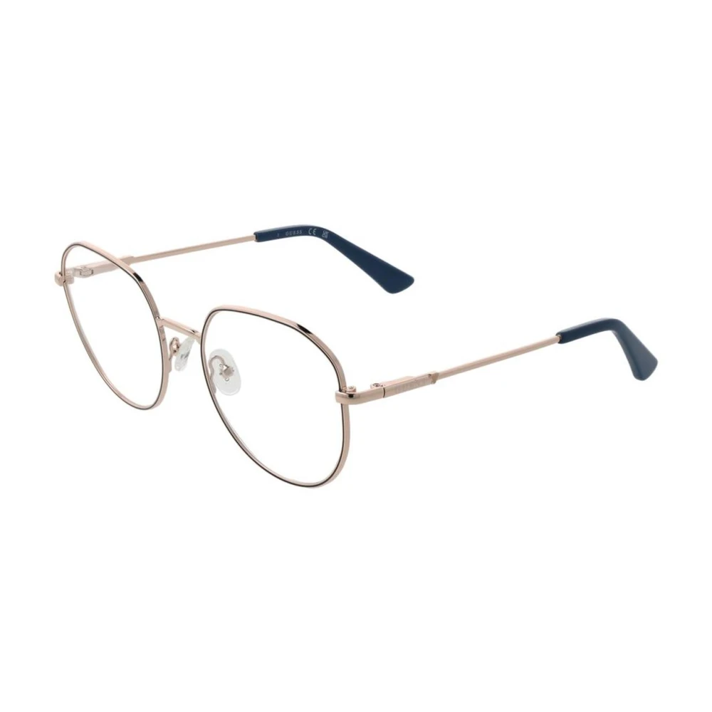 Guess Women's Gold Rose Round Optical Frames
