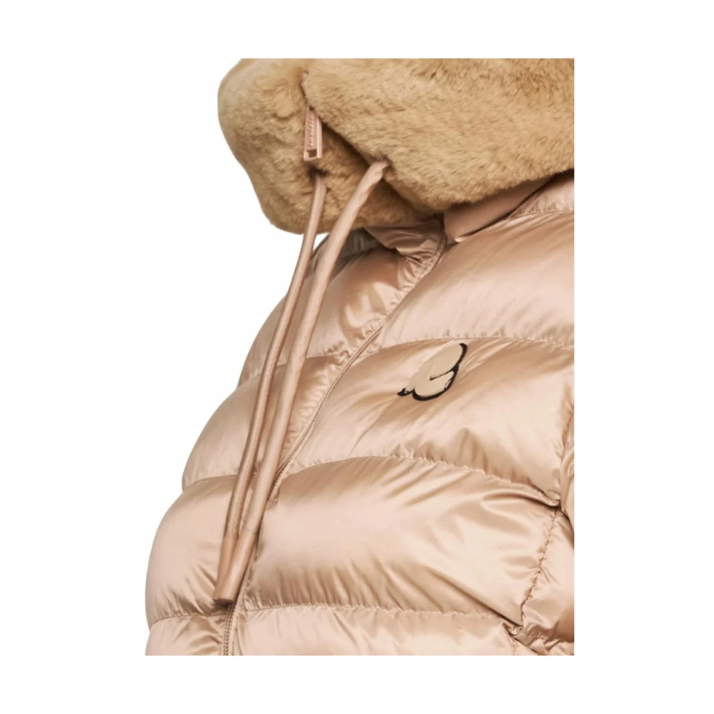Invicta Gewatteerde Hoodie met Bont Horizontaal Beige Dames