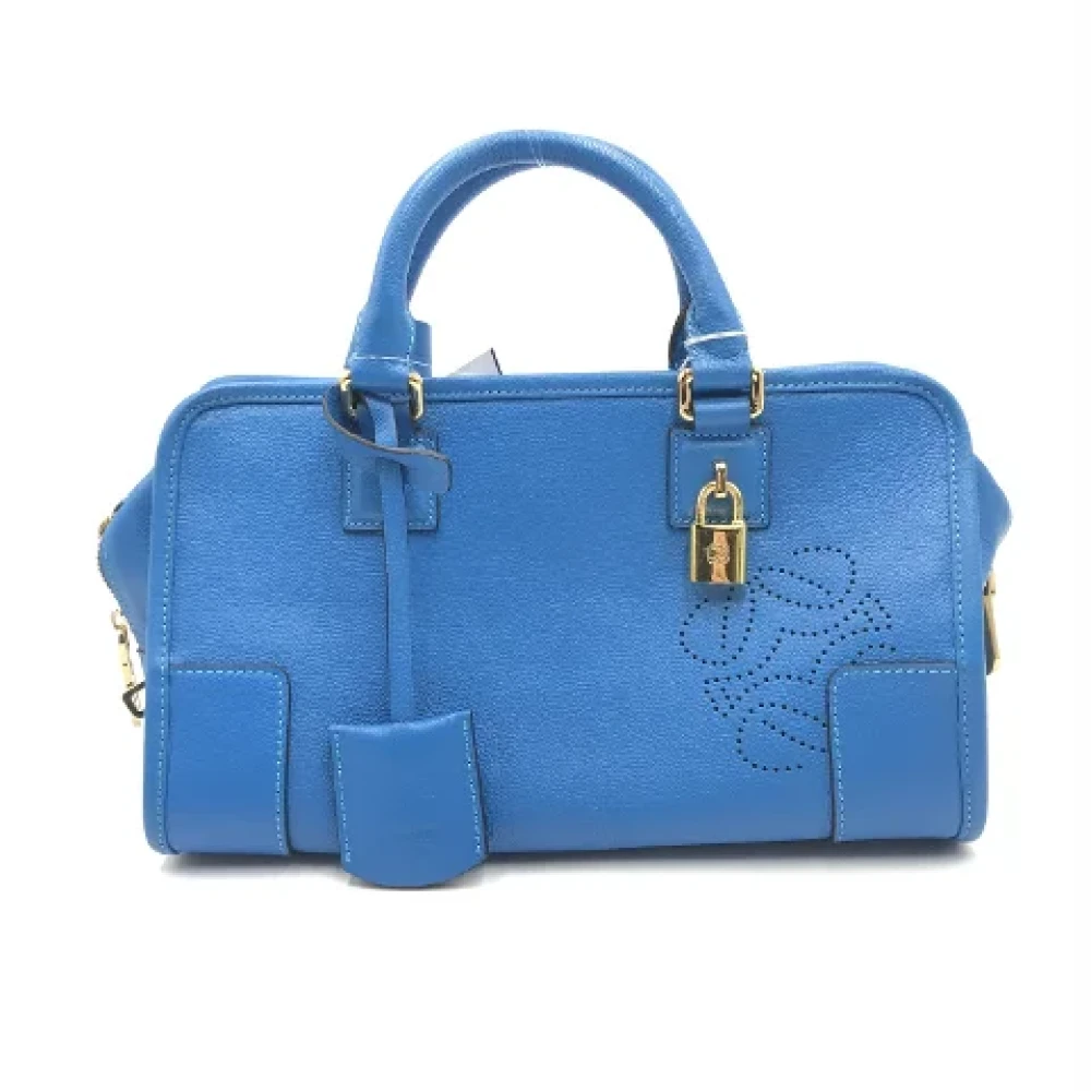 Loewe Pre-owned Leather travel-bags Blue Dames