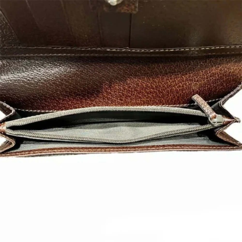 Gucci Vintage Pre-owned Fabric wallets Beige Dames
