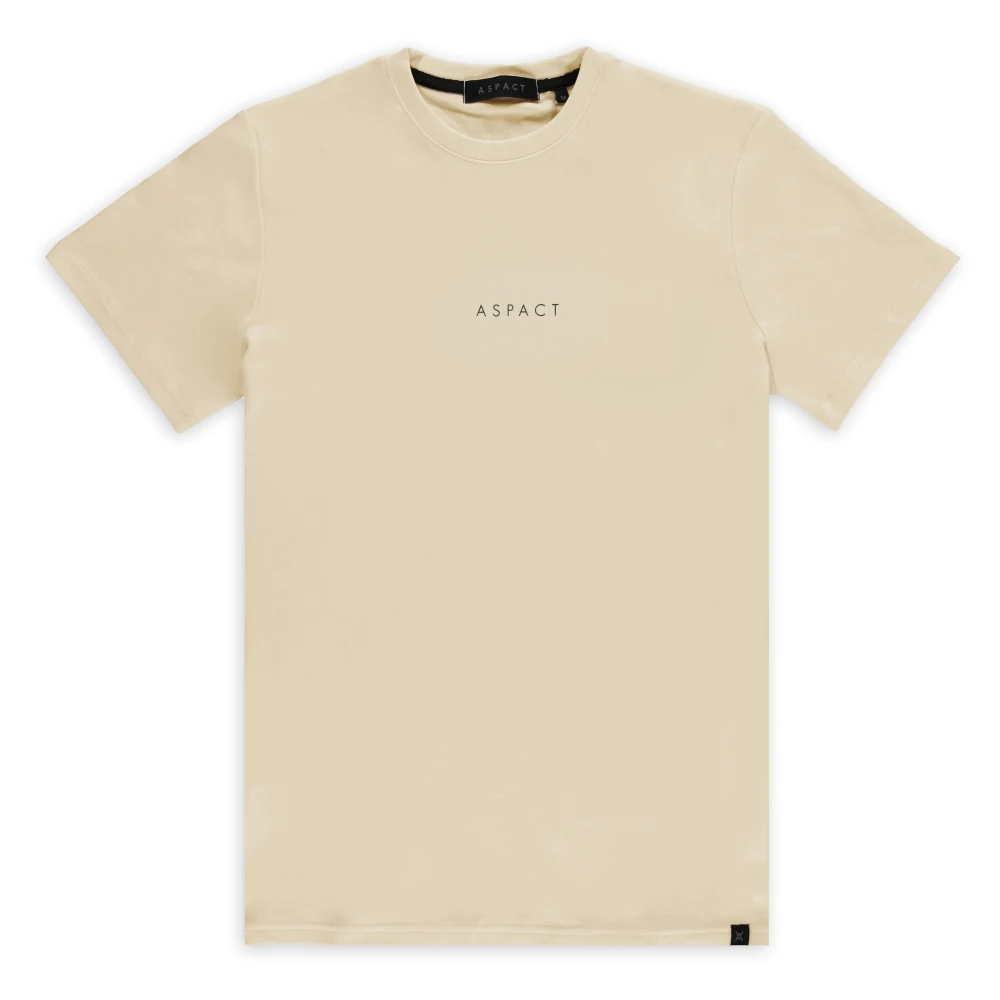 Aspact Sand Fresh Tee Trendy Design Beige Heren