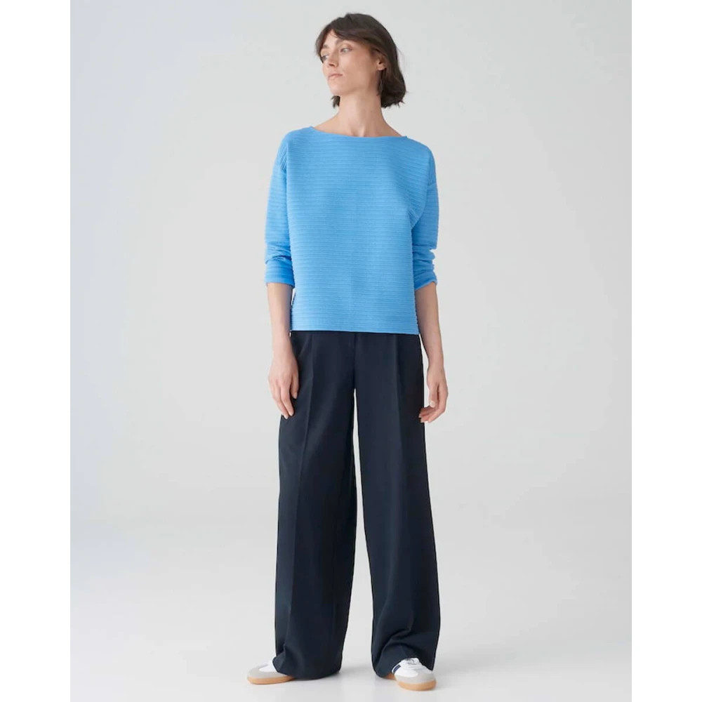 Opus Stijlvolle Gottoman Sweat Blue Dames