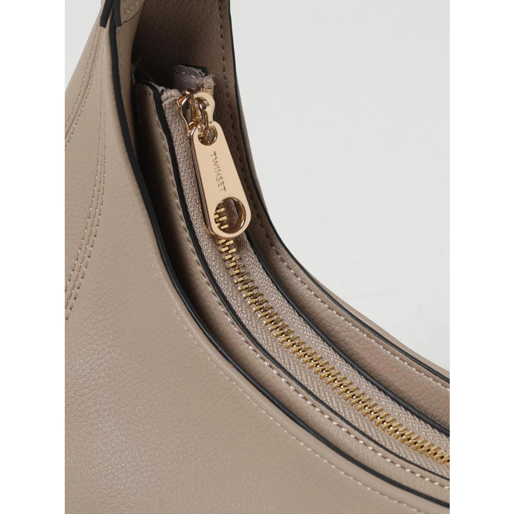 Twinset Ronde Schoudertas met Ritssluiting Gray Dames