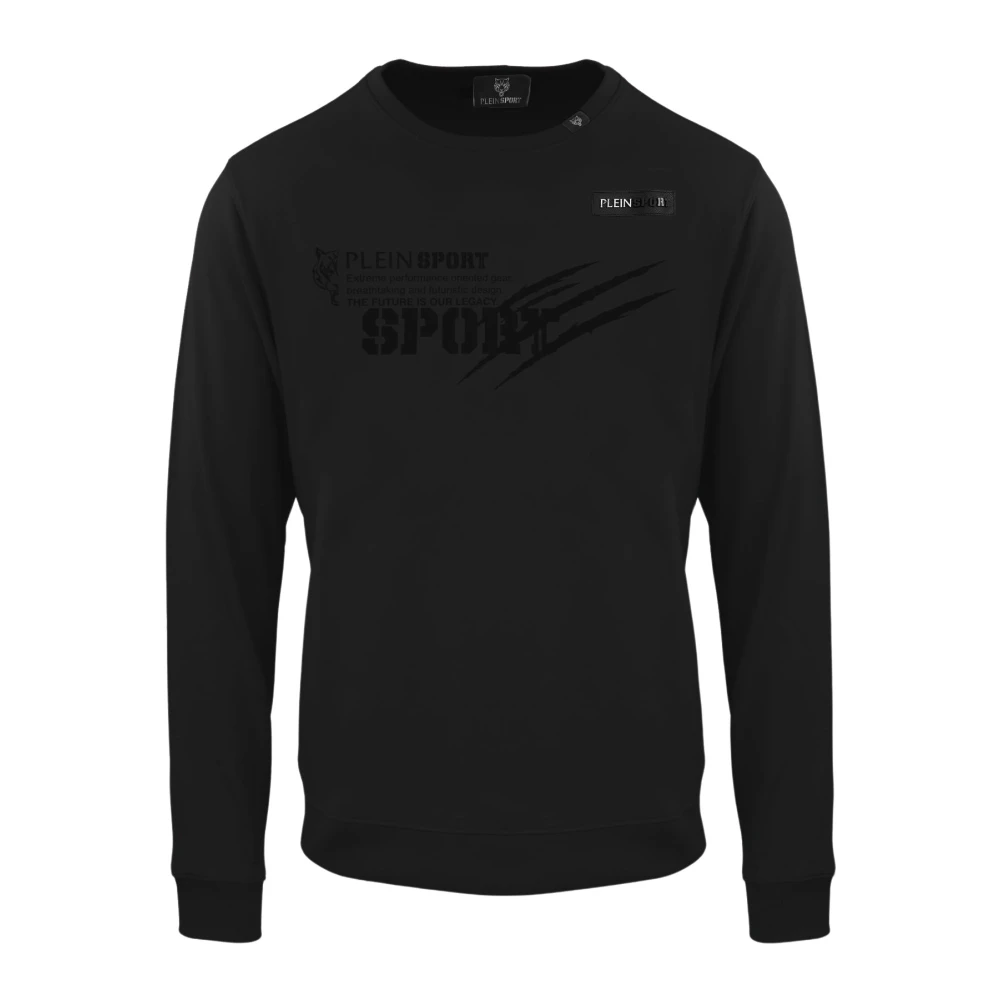 Plein Sport Ronde Hals Sweatshirt met Merkprint Black Heren