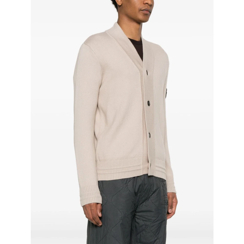 Stone Island Beige Sweater voor Mannen Aw24 Beige Heren