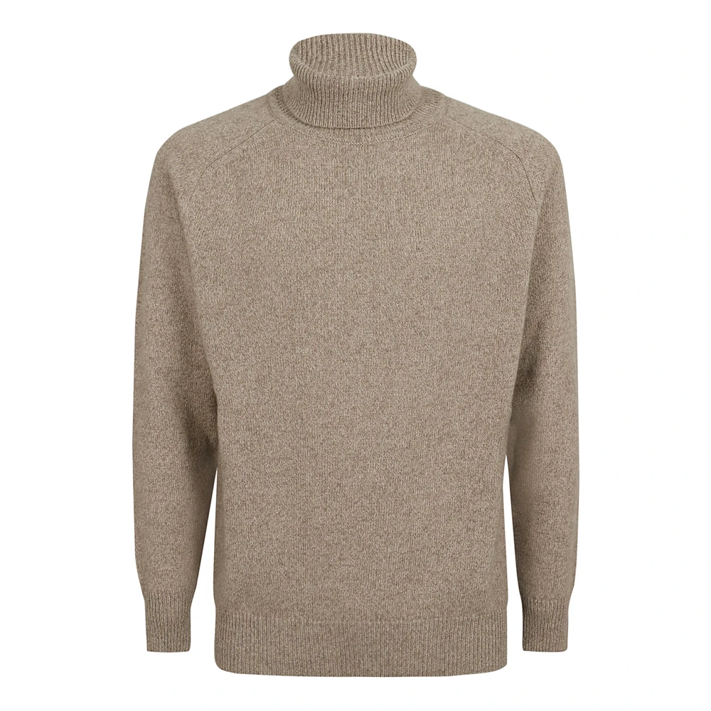 Lardini Beige Cashmere Sweater met Mélange Effect Brown Heren