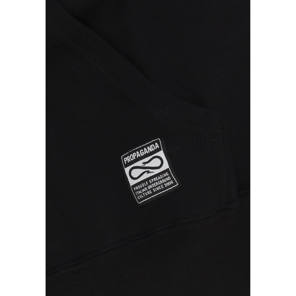 Propaganda Zwarte hoodie met voorzak Black Heren