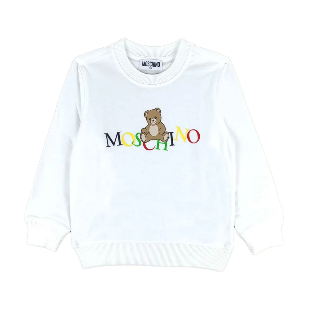 Moschino Boys White Crew Neck Sweatshirt - Kids Sweatshirts - 4 Y - Kids