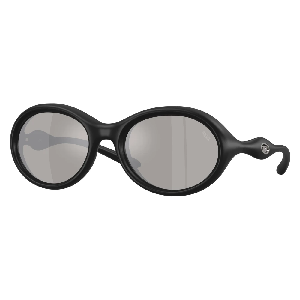 Diesel Unisex Grey Dl3009u 20026G Sunglasses Injected Black Round Mirrored - Image 4
