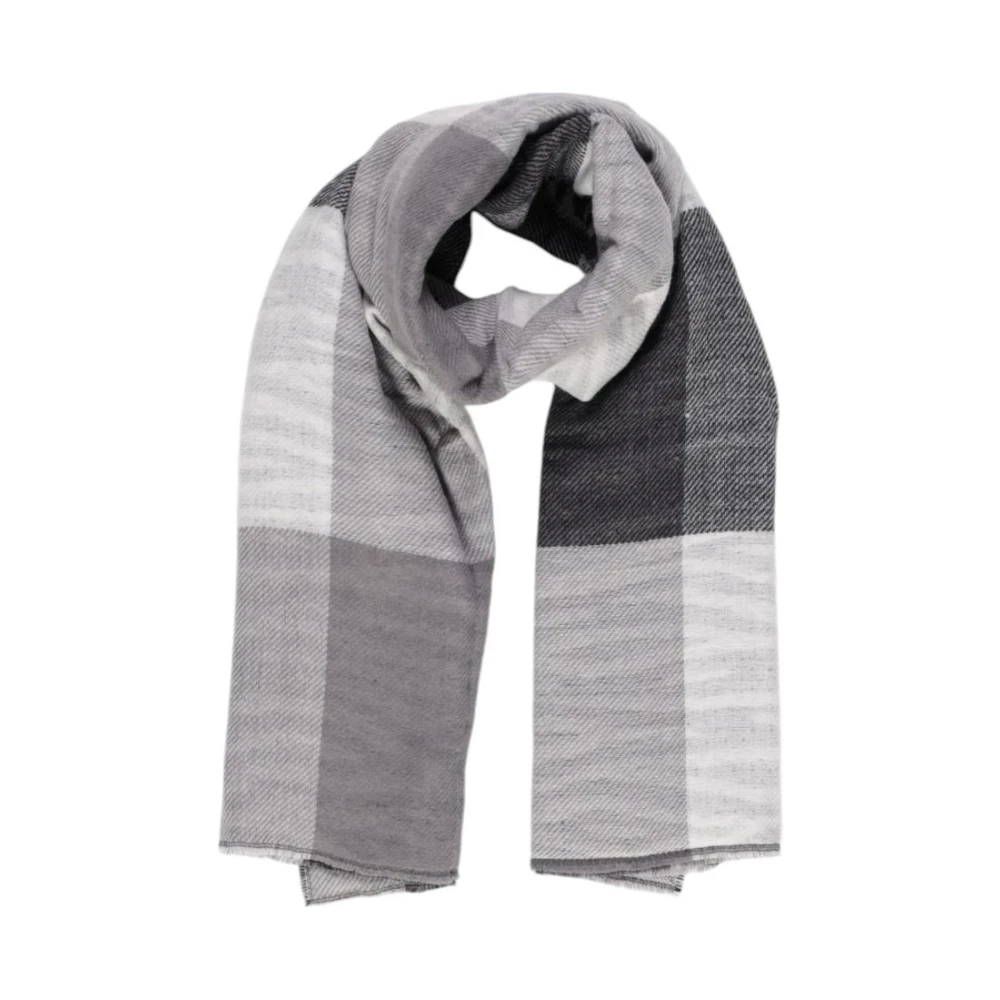 Pieces Zwarte Sjaal van Gerecycled Polyester Black Dames
