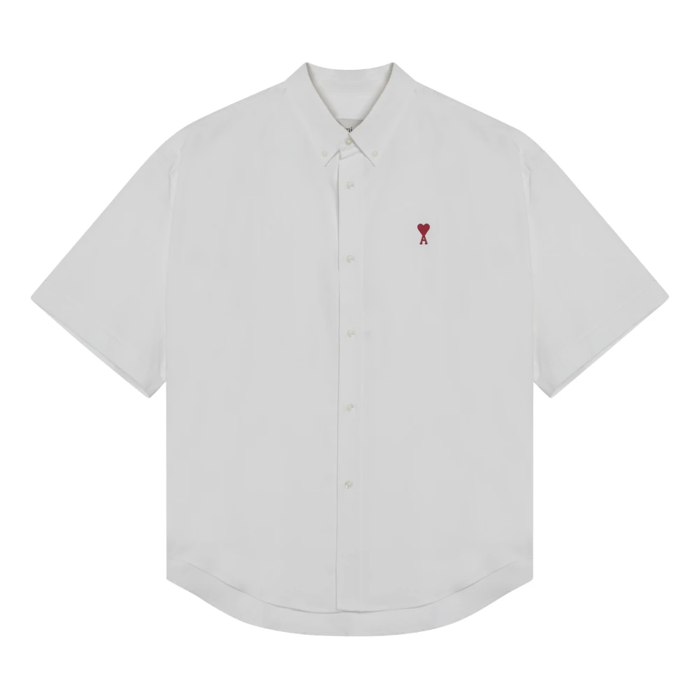 Ami Paris Korte mouwen overhemd White Heren