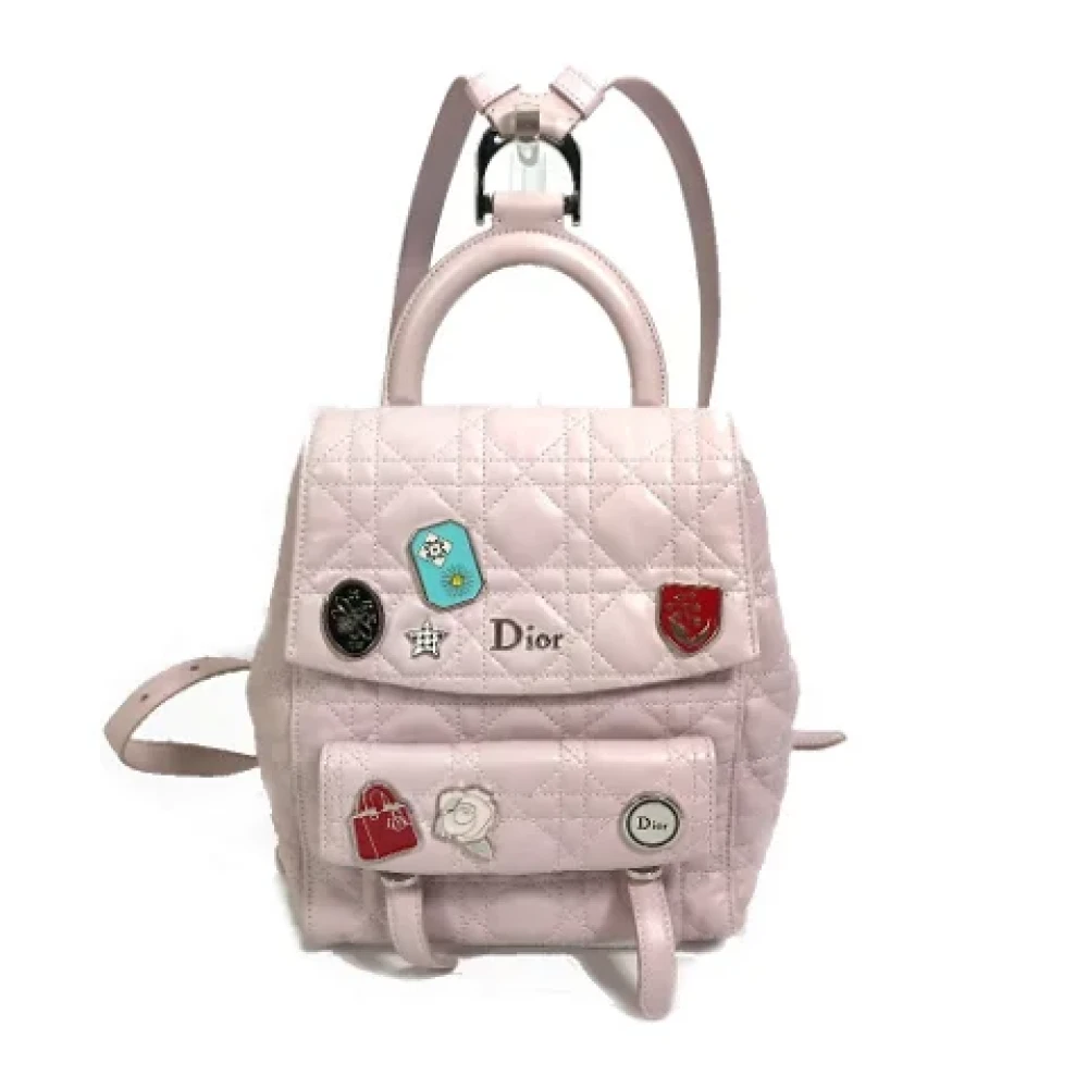 Dior Vintage Pre-owned Leather dior-bags Pink Dames