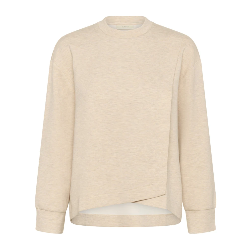 Inwear Beige Sweatshirts, Female, 2XL, Soft Melange Vincent Sweatshirt Haze