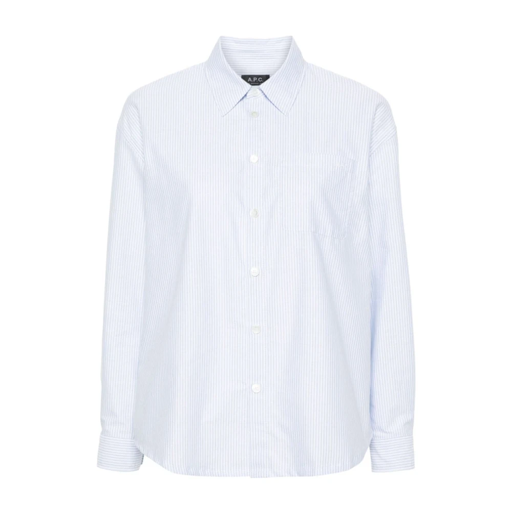 A.p.c. Stijlvolle shirt met Chemise IAA Blue Dames