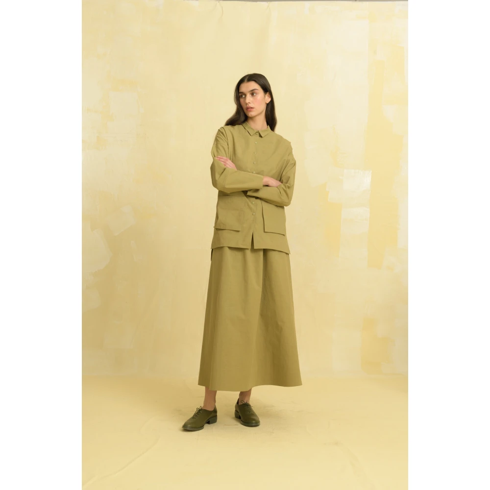 Cortana Cube olijf rok Green Dames